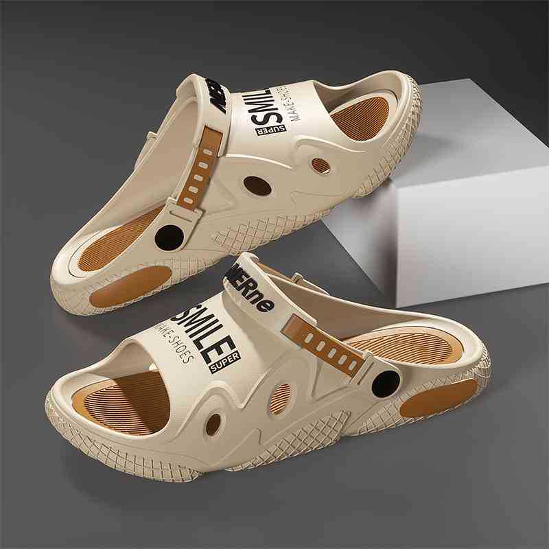 

Унисекс Легкие Нескользящие Сандалии на Толстой Подошве 2025 Лето - Модные Шлепанцы на Мягкой Подошве для Дома, Улицы, Вождения и Офиса 44-45 хаки