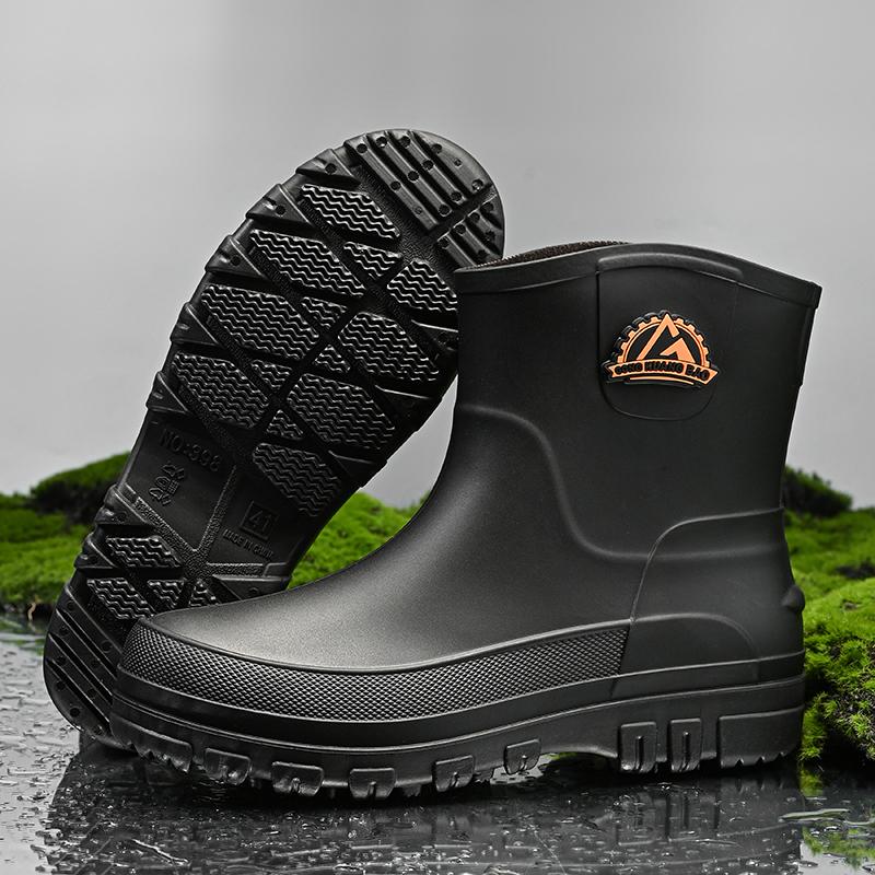 Męskie buty robocze dla szefa kuchni wodoodporne olejoodporne buty do pracy w kuchni antypoślizgowe kalosze do kostki mężczyzna hotelowa restauracja obuwie ochronne