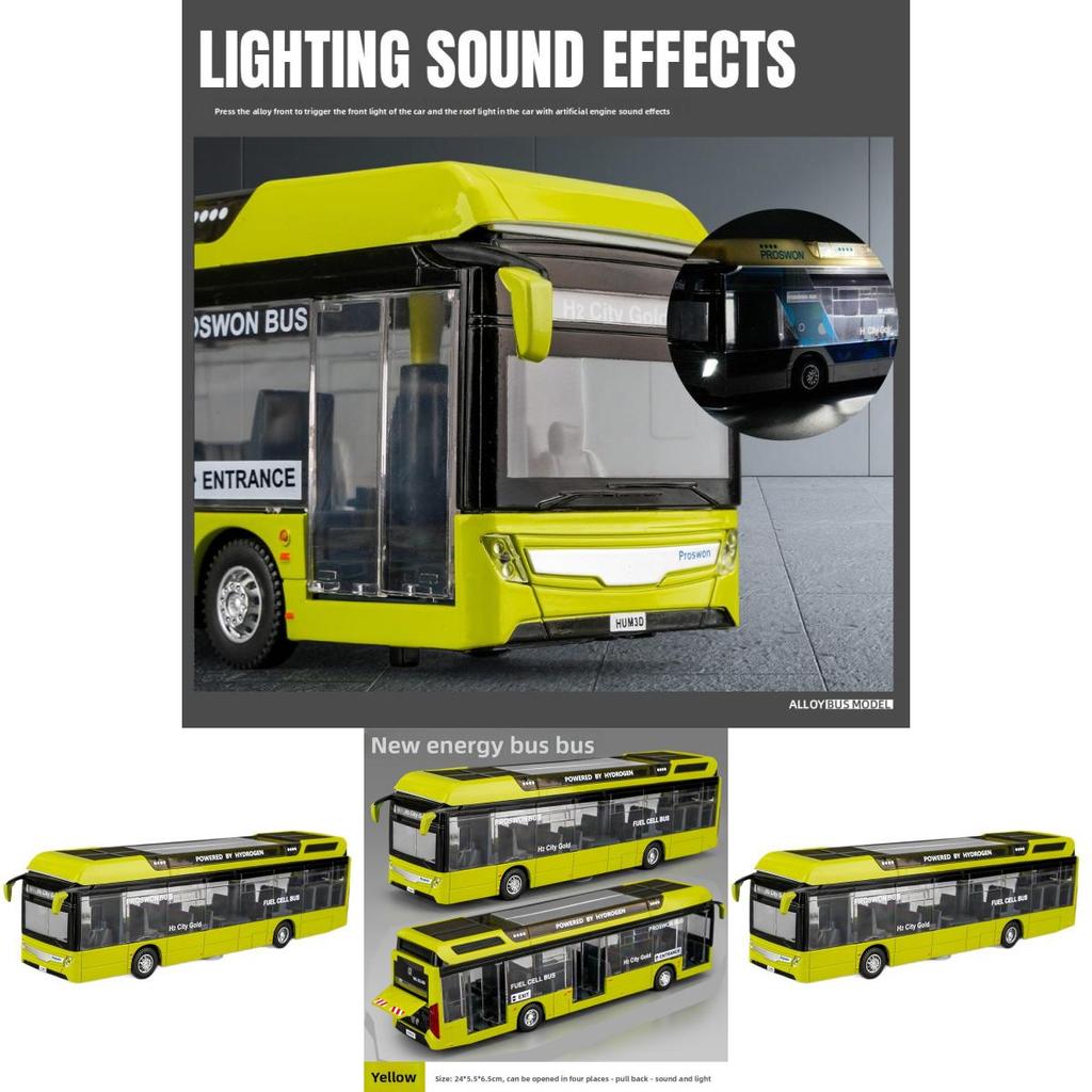 Legierungs-Busmodell mit Ton- und Lichtsteuerung für Sammler und Kinder