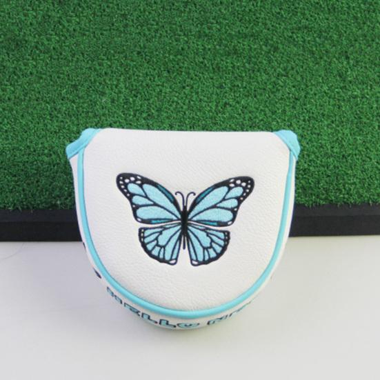 Golf-Putter-Abdeckung, Golfschläger-Schutz mit Magnetverschluss, wasserdichter Stoff, Schmetterlingsstickerei, feine Nähte, Golfschläger-Kopfbedeckung, Zubehör