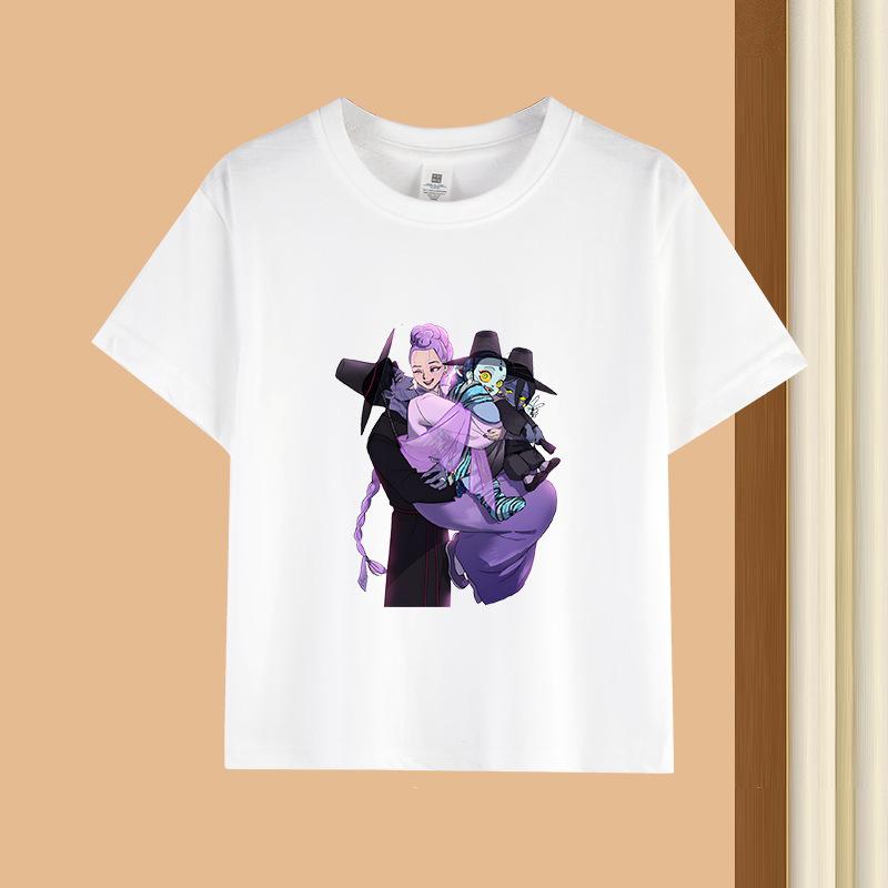 T-Shirts Girls Children's Women's Comfortable Cartoon Printed T-shirt Pure Cotton Short Sleeves Soft