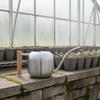 Stainless Steel Watering Can Modern with Wooden Handle Silver Vessel for Plant Lovers,