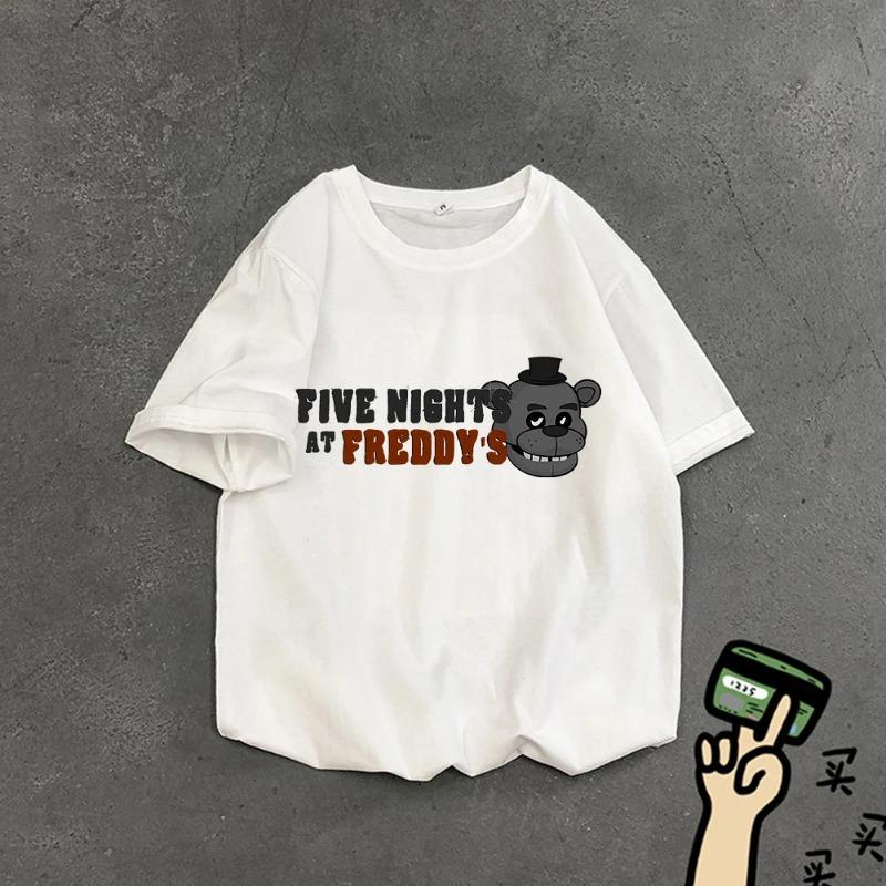 Five Nights At Freddys T-shirts Game FNAF Women Men Short Sleeves Casual Tops Anime Clothing Summer Oversize Clothes Adult Tees