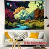 Galaxy Fantasy Landscapes Digital Printing Polyester Wall Tapestry Suitable for Use In Living Rooms Bedrooms Offices Bars Party