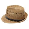 New men's and women's leather buckle straw jazz straw hat fashion sun hat sun protection face cover beach hat travel sun hat