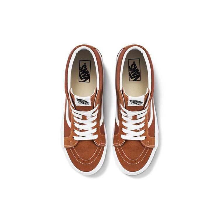Vans Sk8 Reissue Checkerboard Mid-Top Skate Shoes Unisex Sneakers Redwood VN0A391F2BM