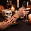 Disposable Horror Theme Props 30Pcs Halloween Scar Tattoo Stickers, Realistic Fake Wound Decals for Water Transfer Film Paper Face Body, Waterproof