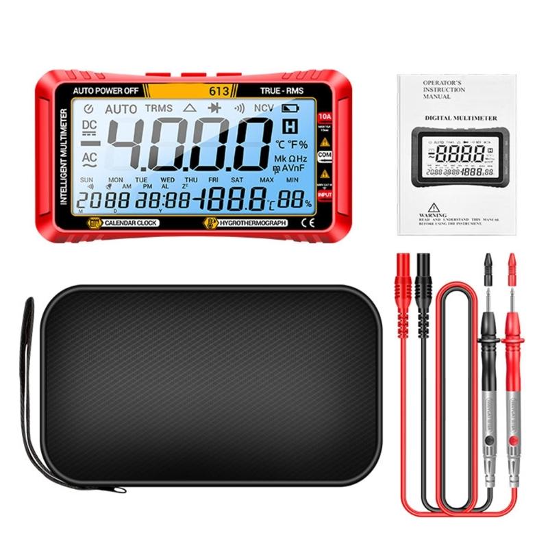 Current Tester 4000 Count Multimeter Multi Tester with Backlit Temperature Humidity Measuring