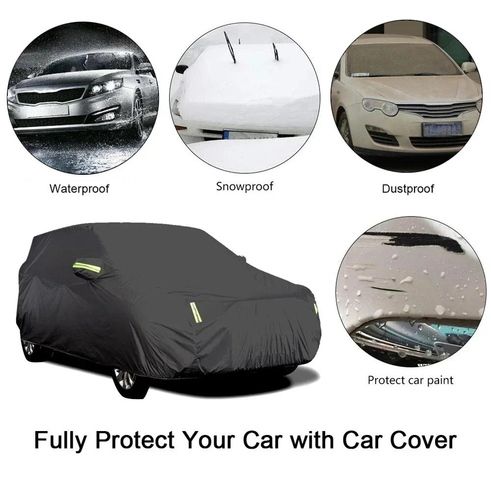 Universal Exterior Car Cover With Reflective Strip Sun Protection UV Scratch-Resistant Dustproof Waterproof Car Full Cover Amagi