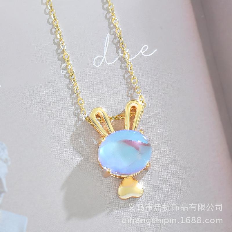 Rabbit Necklace Female Light Luxury Simple Temperament Cute Zodiac Pendant
