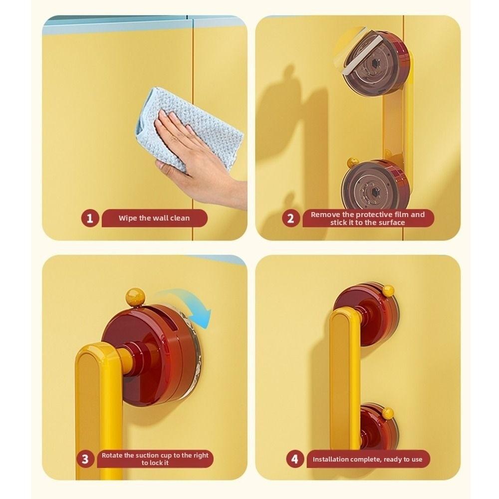 Waterproof Suction Cup Door Handle Strong Suction Removable Anti-slip Handle Safety Grip Easy Installation Glass Door Handle