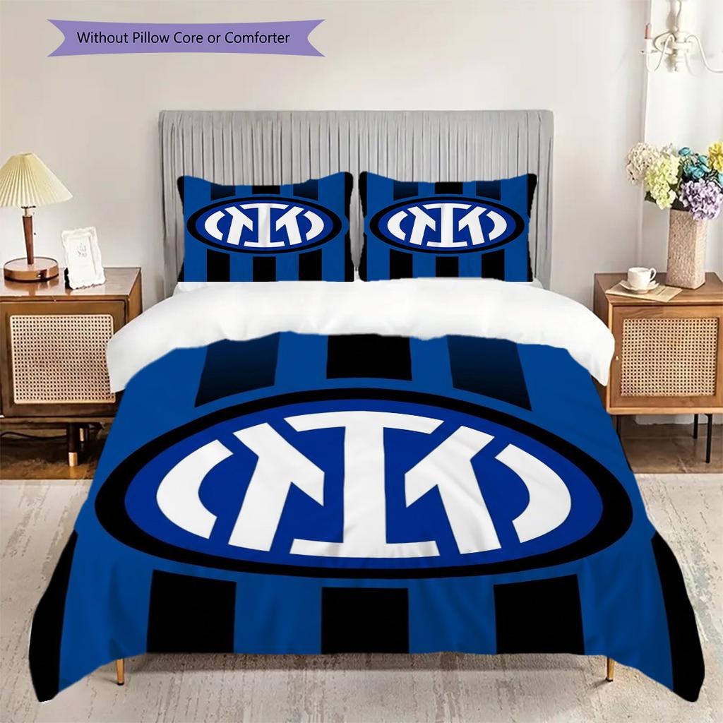 Eredità Inter: Biancheria da letto Blue Passion (1 * copripiumino + 2 * federa, senza nucleo) Regalo di compleanno di Natale morbido e confortevole