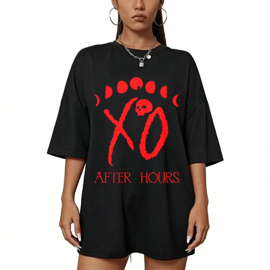 Hip Hop Rb Top The Weeknd 2026 After Hours Til Dawn World Tour Casual Ampio Stampa Maniche Corte Maglietta Regalo Per Fan Unisex