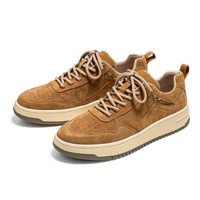Mode Herren Freizeitschuhe Leicht Atmungsaktiv Herren Braune Schuhe Flach Schnürschuhe Herren Wildleder Sneaker Business Reise Unisex Tenis Masculino