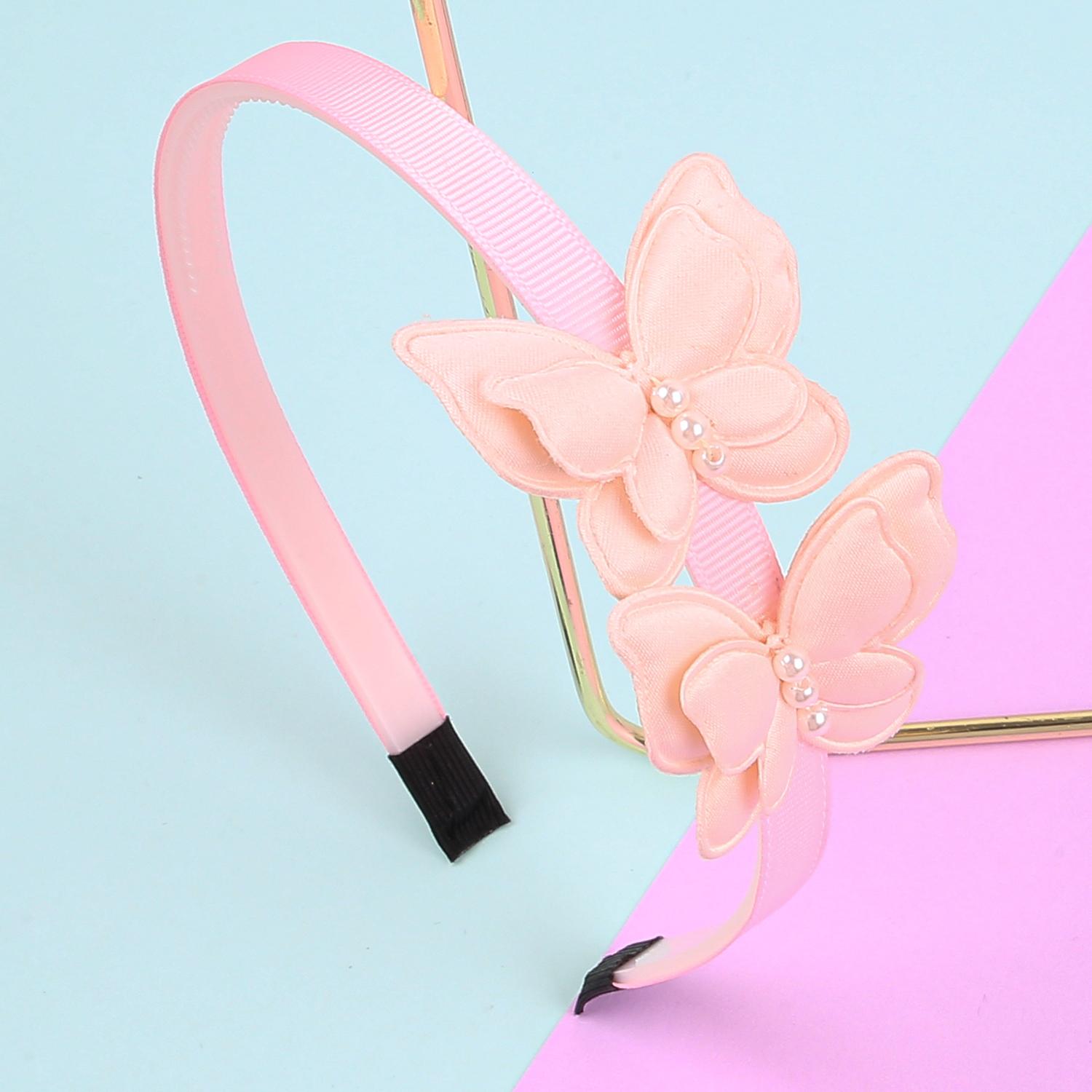 

1/4 шт. Милые повязки на голову с бабочками для девочек, жемчужные двойные бабочки, заколки для волос, ободки с зубчиками, детские аксессуары для волос