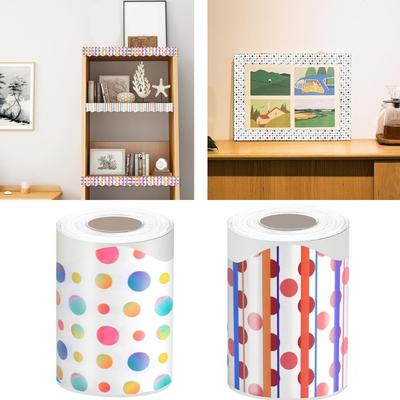 10m Bulletin Board Borders Colorful Dots Border Trim Decorative Sticker Bulletin Border Trim for Classroom Decorations