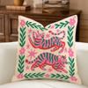 Boho Nordic Sun Palm Leopard Cushion Cover, Double Sided Soft Polyester Print for Sofa Bedroom Living Room Decor Gift