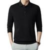 Men's Luxury Wool Sweater - Autumn/Winter Warm Casual Knit Shirt with Velvet Collar