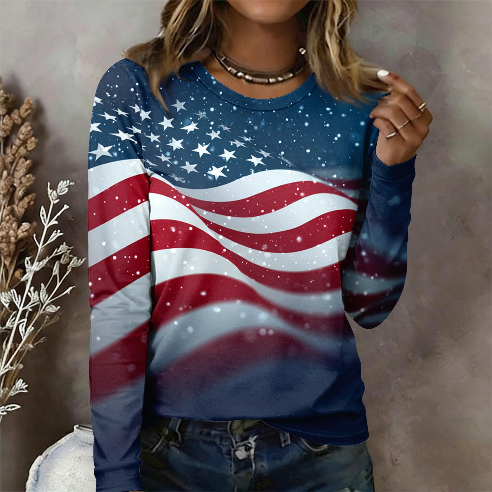 

Women s Long Sleeved Shirt Women s Casual Round Neck Long Sleeve Printed Top XL