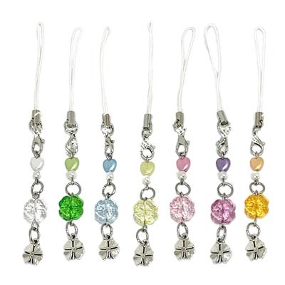 Klavertjes Vier Telefoonhanger Sleutelhanger Kralen Sleutelhanger Tas Hanger Mode Accessoire Gepersonaliseerd Cadeau Breng Geluk