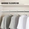 58-98cm Stainless Steel Extendable Telescopic Rod Rail Clothes Hanging Poles Clothing Organizer for