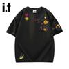 Izzue Unisex Cotton Round Neck Loose Fit Printed T-Shirt