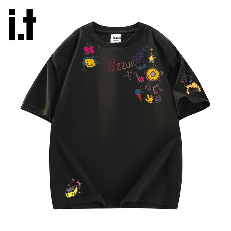 

Izzue Unisex Cotton Round Neck Loose Fit Printed T-Shirt M