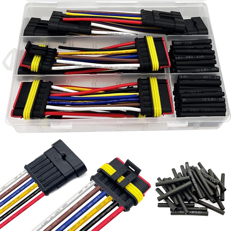 10 Kit 16 AWG 2 Pin Connector Car Waterproof Wire Connectors 2 Pin Automotive Electrical Connectors Quick Disconnect 2 Way Wire Terminal Connector