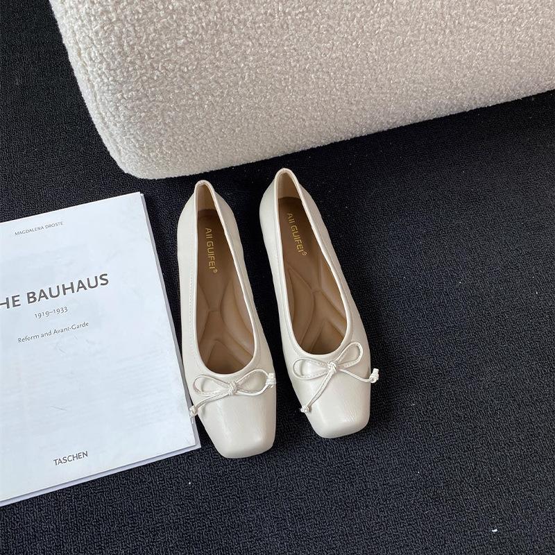 

Весна и лето, новая французская мода, нежные туфли на плоской подошве, женские туфли, серебристые туфли, легкие шапочки с бантом 40