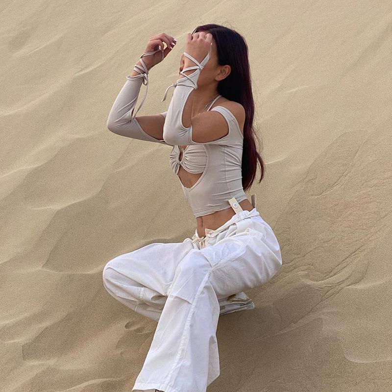 Harajuku Hollow Out Sexy 2022 Blouses Summer Clothes Tshirts for Women Top Female T-shirt Women's T-shirt Crop Tops T Shirt