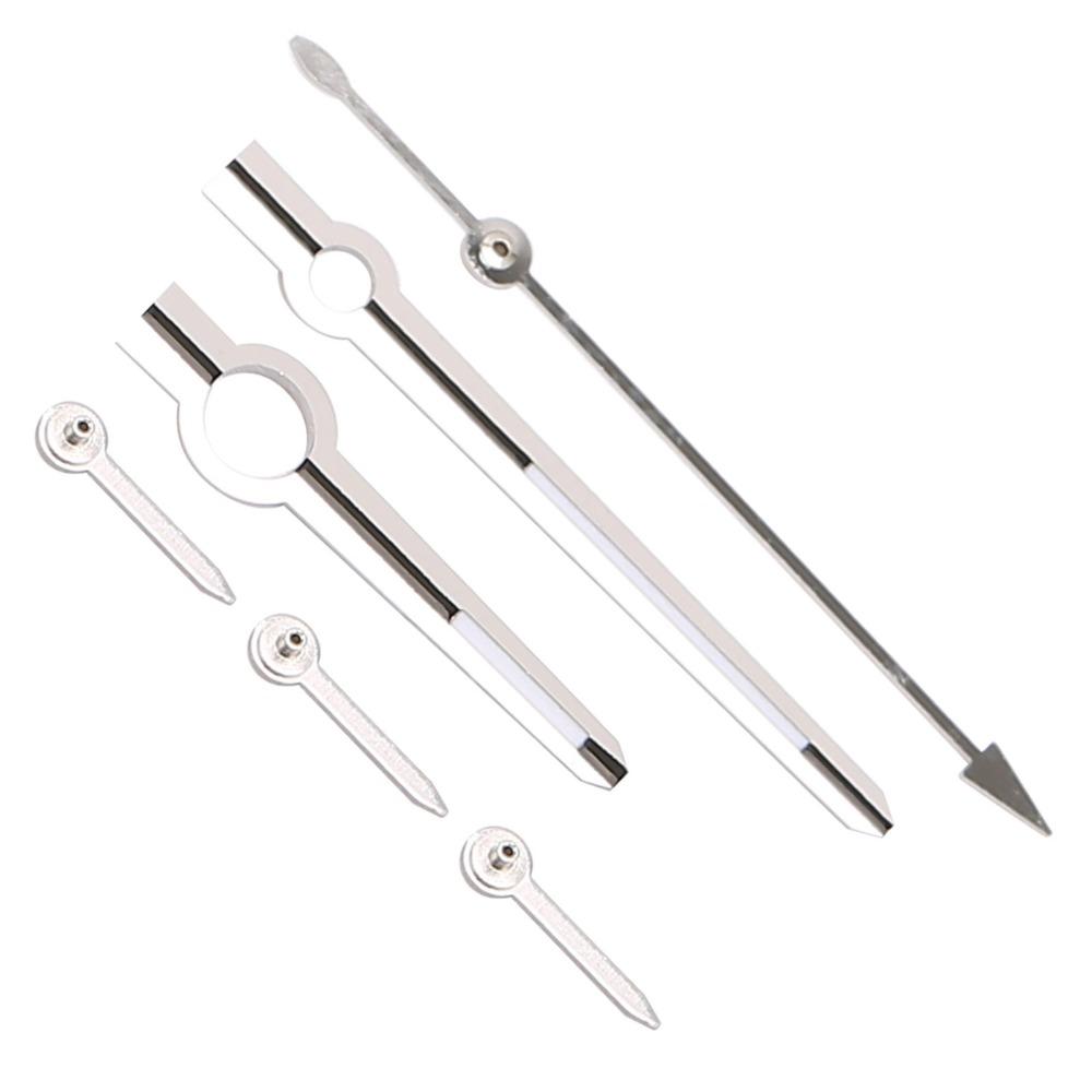 6Pcs Small Size Watch Hands Set Silver Watch Hour Hands Portable Watch Repair Parts for Watch Store