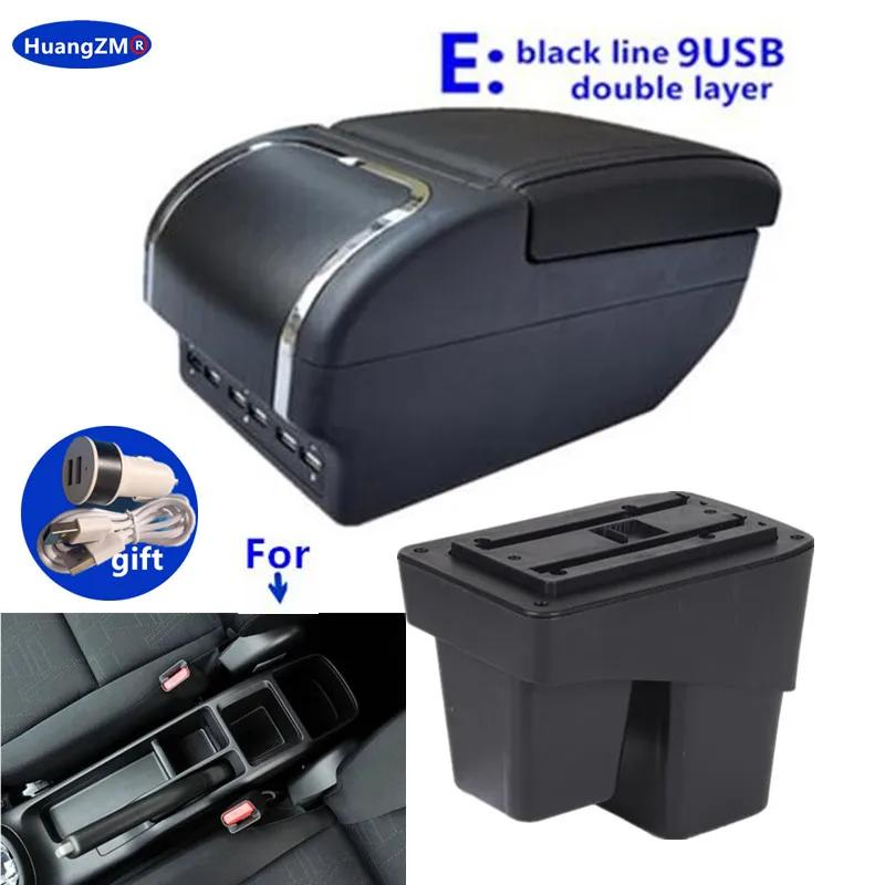For Honda Fit Armrest For Honda Jazz /WRV Car Armrest Box 2014 2015 2016 2017 2018 2019 2020 Retrofit Parts Interior Storage Box