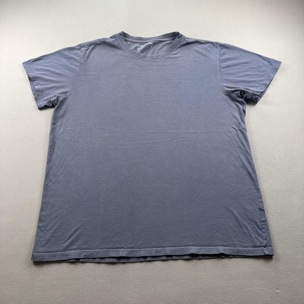 American Giant T-Shirt Mens Large Gray Blank Premium Slub Crewneck Made In USA