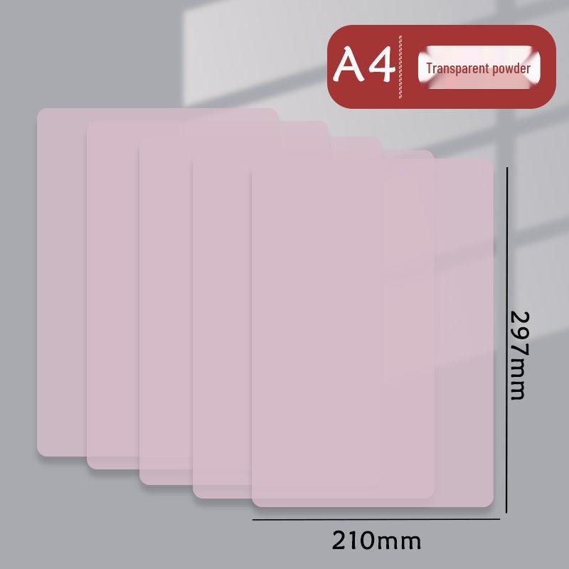 A3 5-Piece Cutting Mat Set with A4 Document Board Clip - Transparent PP Desk Mat for Students' Writing and Drawing