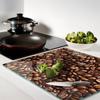 Durable and Stylish Glass Kitchen Backsplash with Coffee Bean Pattern 60X52 Cm