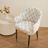 Semi-circular Elastic Office Dining Chair Cover Modern Simple Dustproof Non-slip Office Dining Chair Seat Cover