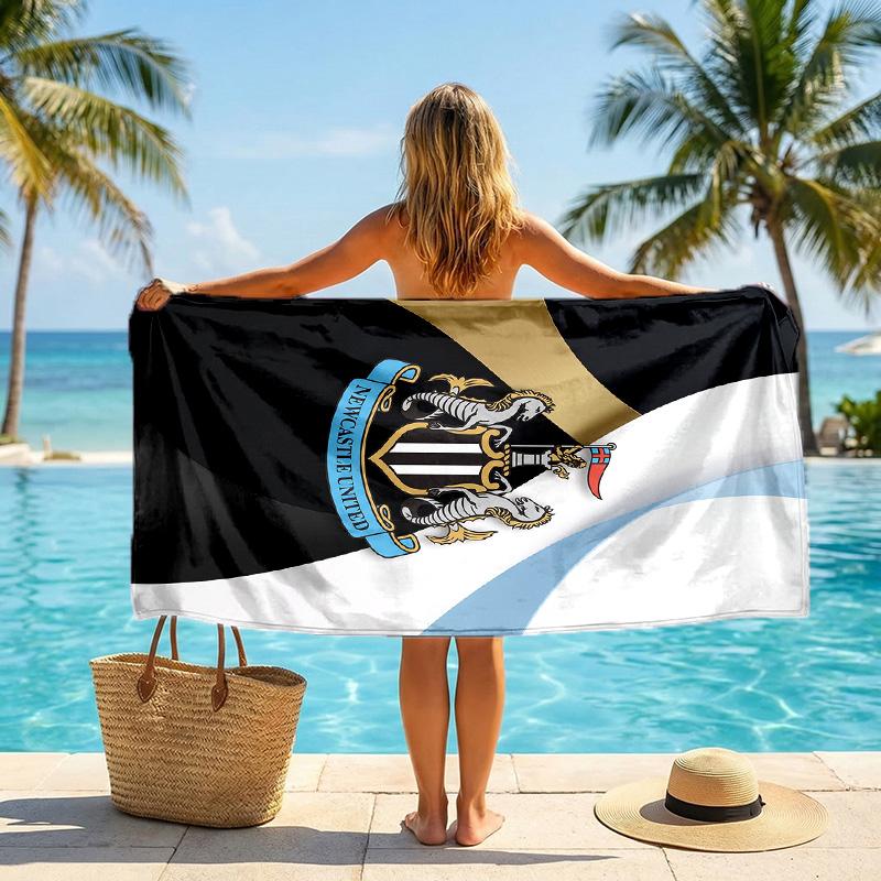 Asciugamano da Spiaggia Calcio Newcastle United Morbido Microfibra Asciugamano Estivo Asciugatura Rapida Assorbente per Spiaggia Piscina Viaggio