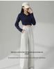 Petite Women's High-End Drape Wide-Leg Spring Sports Pants - Versatile, Casual, Narrow Straight Fit