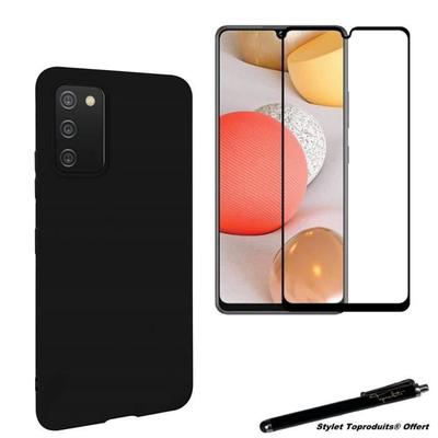 Coque De Protection - Toproduits® - Samsung Galaxy A02S - Souple - Verre Trempé - Bords Noirs