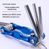 Blue Multifunctional Portable Folding Torx & Hex Wrench Set with Hollow Screwdriver