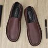 Wide Head Leather Shoes Men's Wide Soles and High Instep One Pedal 45 Father's 46 Summer 47 Fattened and Enlarged 48 Soft Leather