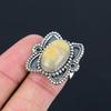 Friendship Day Sale Plume Agate Stone Stackable Ring Jewelry Size 6.5 925 Silver
