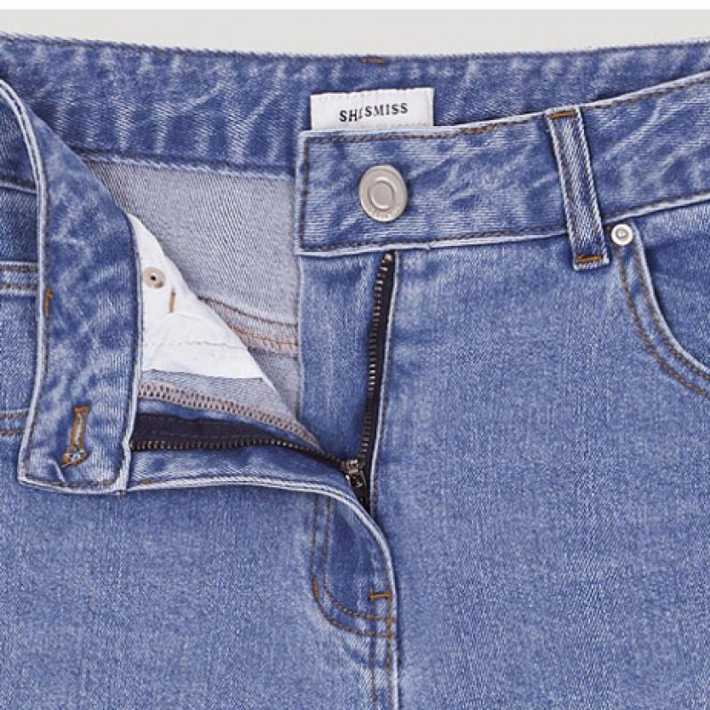 [SHS S MISS] Klasické široké džínové kalhoty SSmSlo12070 Bl