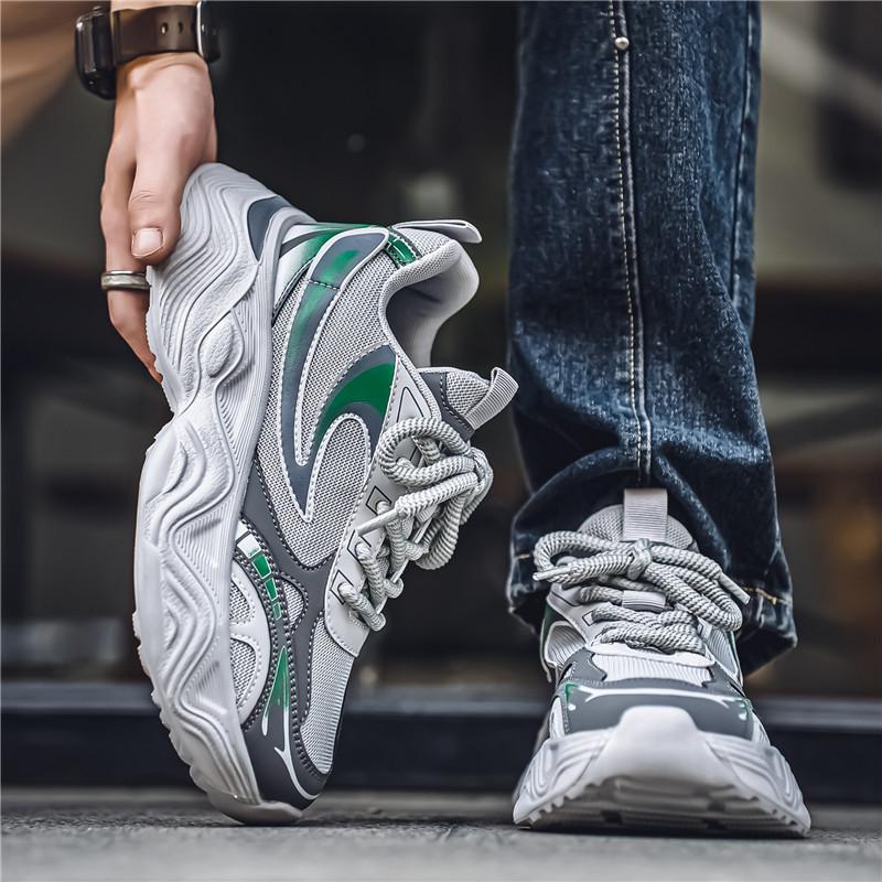 

Сетчатые модные универсальные кроссовки-папы лето 2025 новые маленькие на толстой подошве жареная улица женская обувь интернет-знаменитость легкие 2025 44