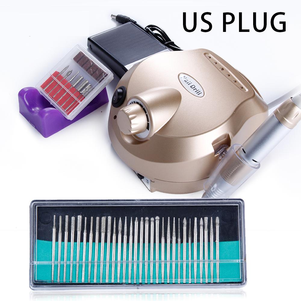 1PC Professionelle Nagel Elektrische Polierer Schleifen Verglasung Maschine Datei Maniküre Nagel Bohrer Set