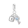Charming Lucky Charm Key Heart Lock Beaded Bracelet Accessory