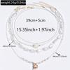 Pearl Shell Multilayer Necklace With Handmade Design For Women