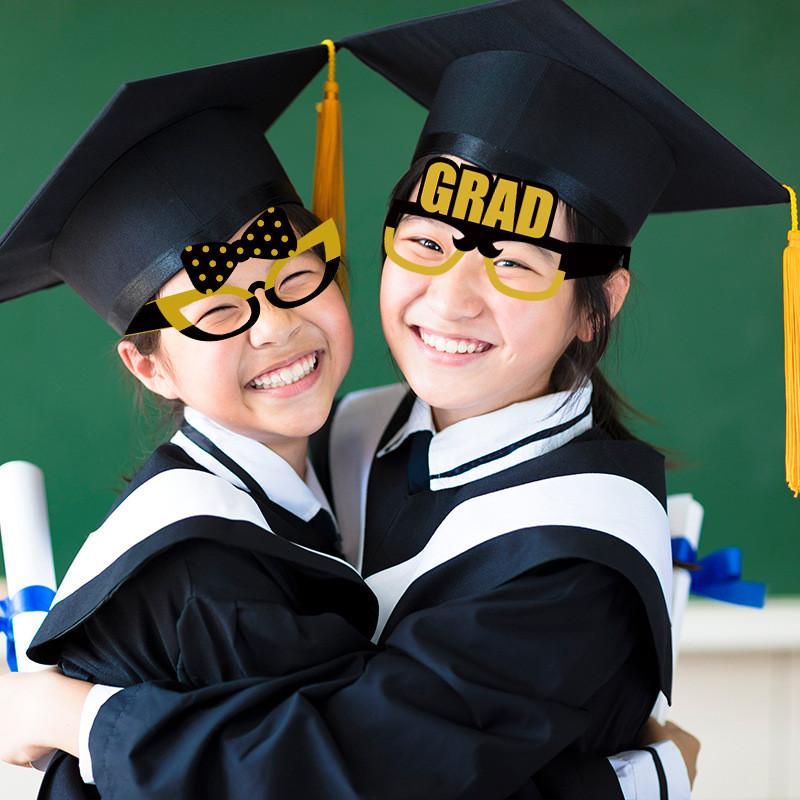 Theme Season Graduation Paper Glasses Event Decorations Photo Props Festive For