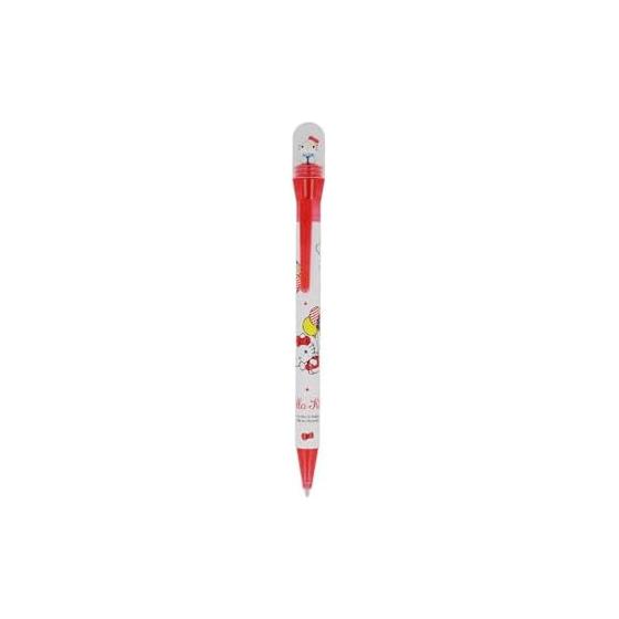Sun-Star Stationery Sanrio Character Mechanical Pencil with Mascot Kurukuru Dome Pen Hello Kitty S4484991