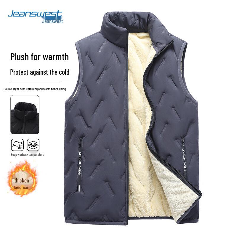 

JEANSWEST Men s High-Neck Sleeveless Padded Vest 3XL